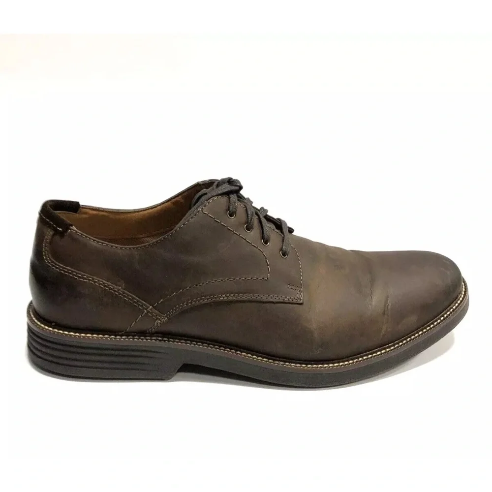 Dockers Men’s Parkway Oxford Dress Shoes Brown Leather, Size 12 M